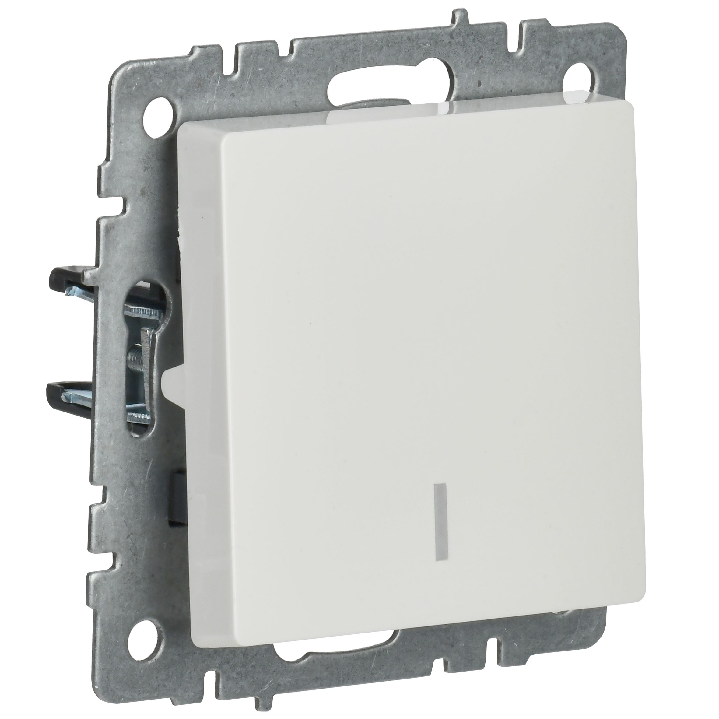 Выключатель 1-клавишный с индикацией 10А ВС10-1-1-БрБ белый BRITE ИЭК