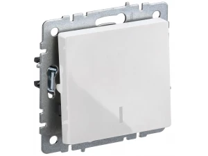 BRITE Выключатель 1-клавишный с индикацией 10А ВС10-1-1-БрБ белый ИЭК