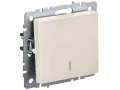 Выключатель 1-клавишный с индикацией 10А ВС10-1-1-БрКр бежевый BRITE ИЭК