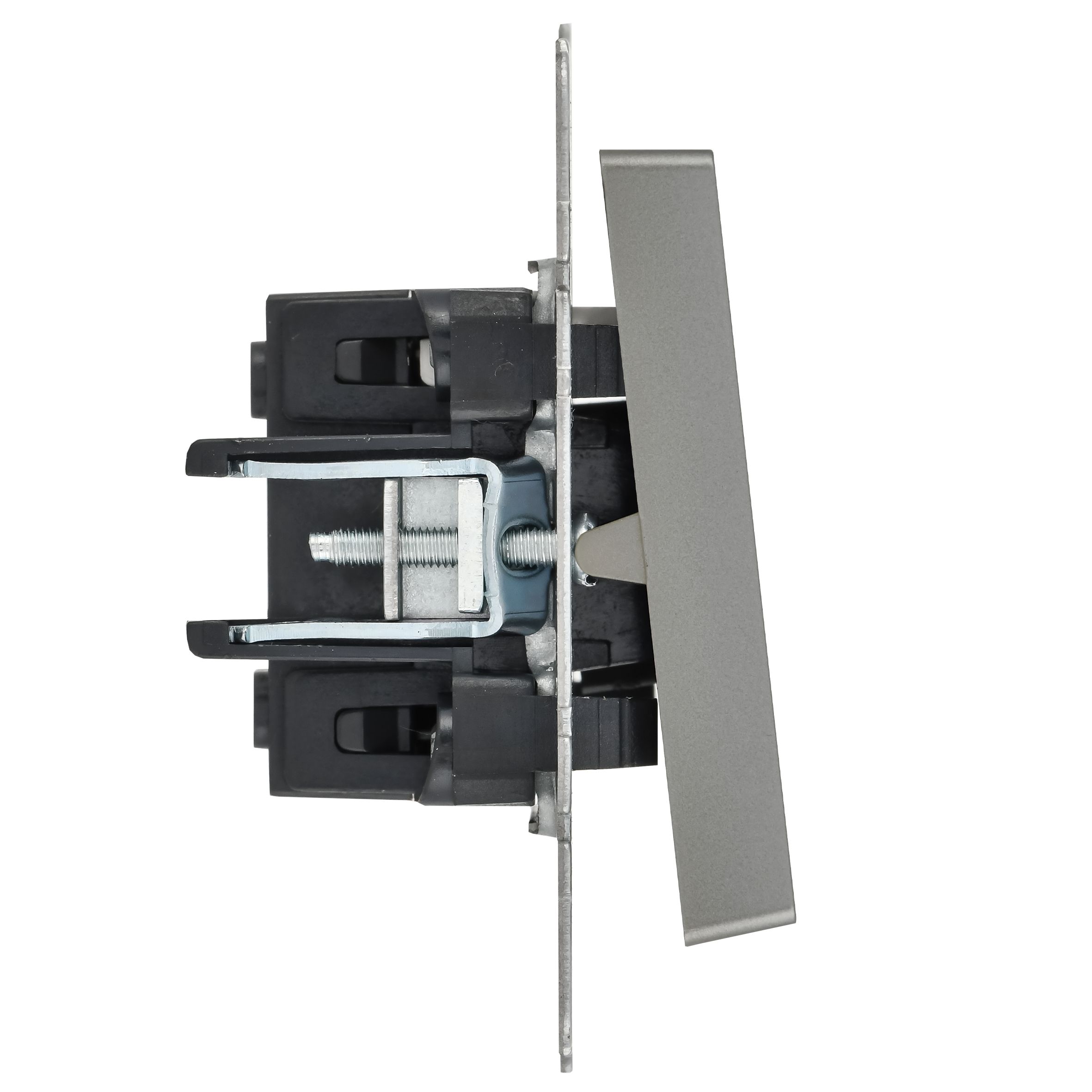 Выключатель 1-клавишный с индикацией 10А ВС10-1-1-БрС сталь BRITE ИЭК