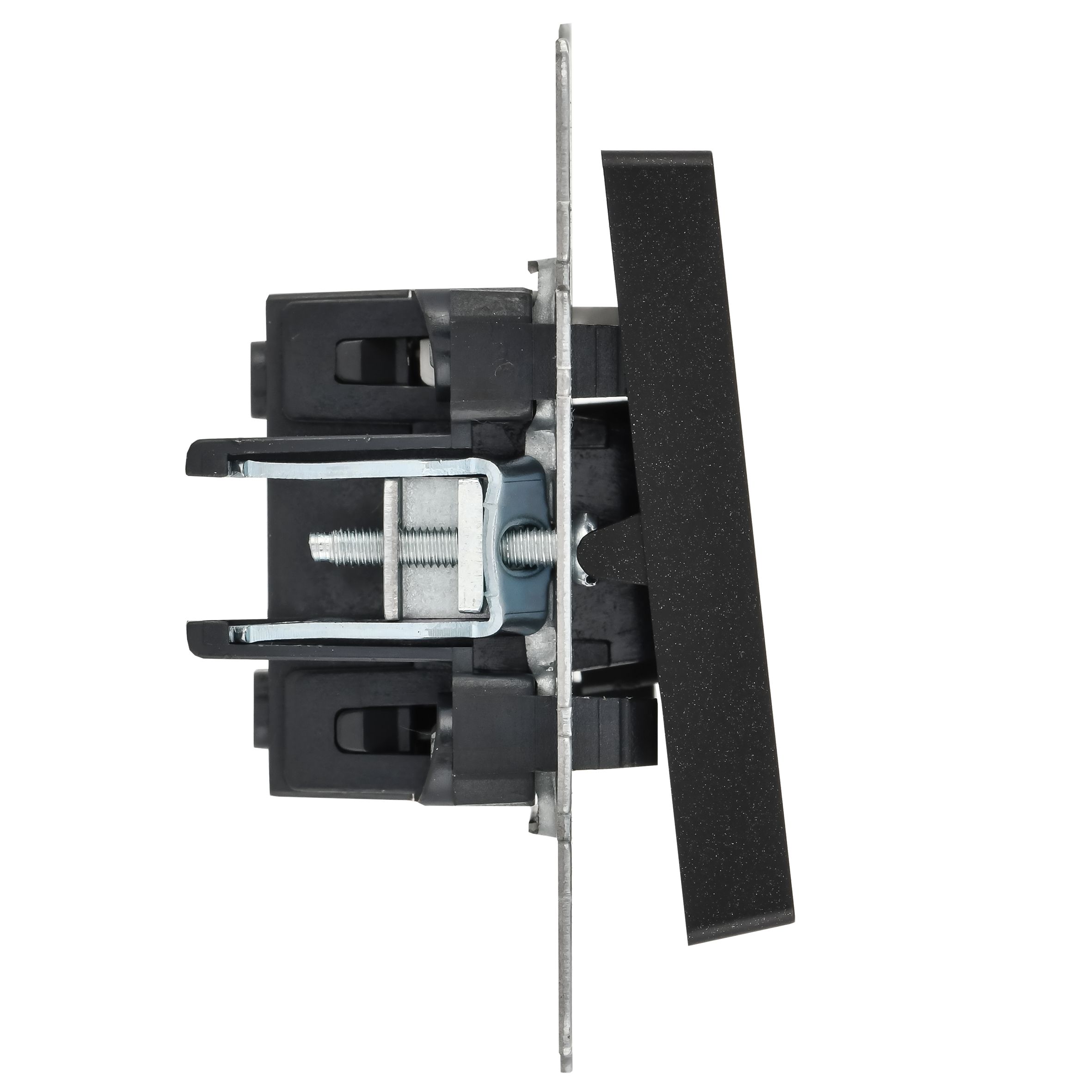 Выключатель 1-клавишный с индикацией 10А ВС10-1-1-БрЧ черный BRITE ИЭК