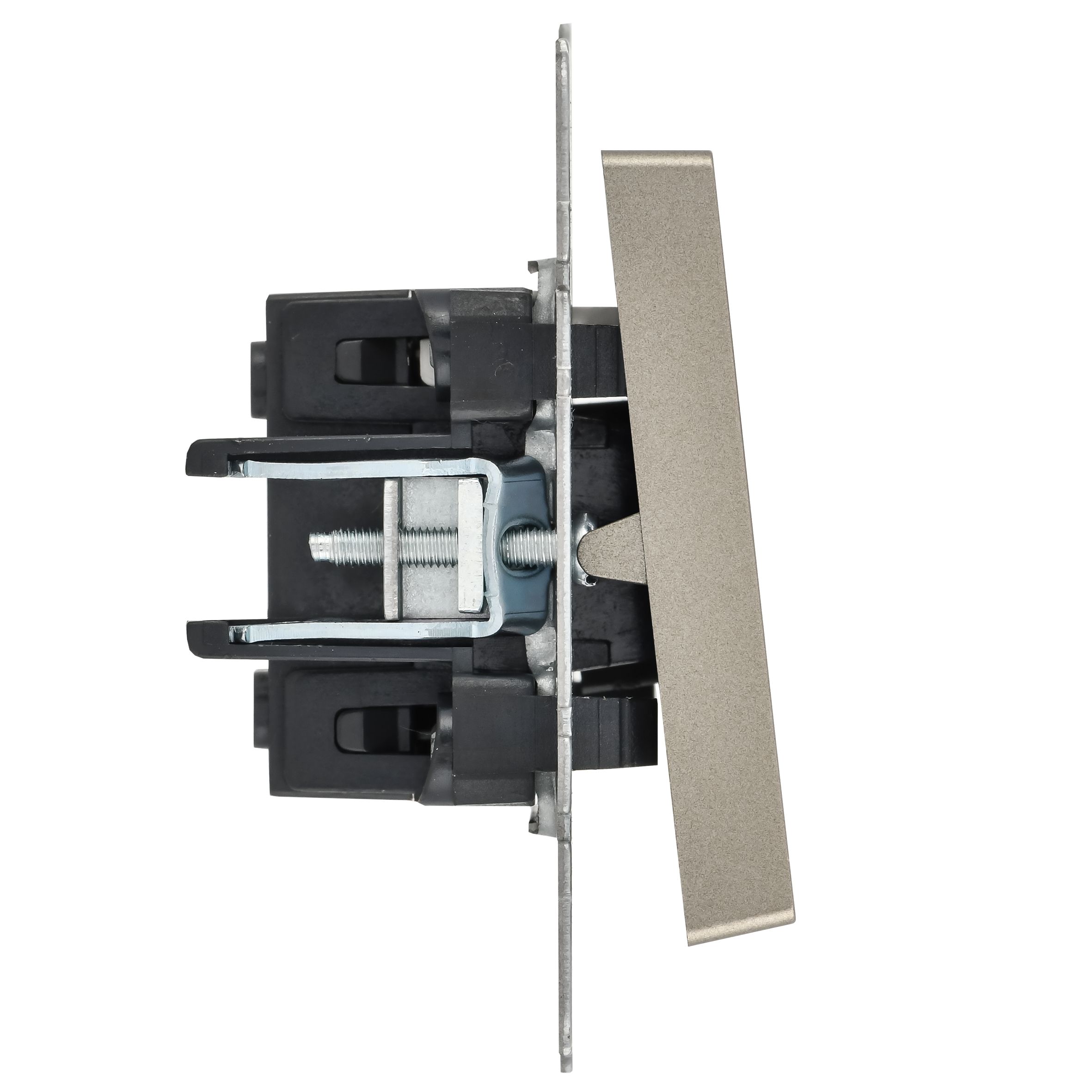 Выключатель 1-клавишный с индикацией 10А ВС10-1-1-БрШ шампань BRITE ИЭК