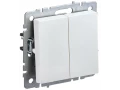 Выключатель 2-клавишный 10А ВС10-2-0-БрЖ жемчуг BRITE ИЭК