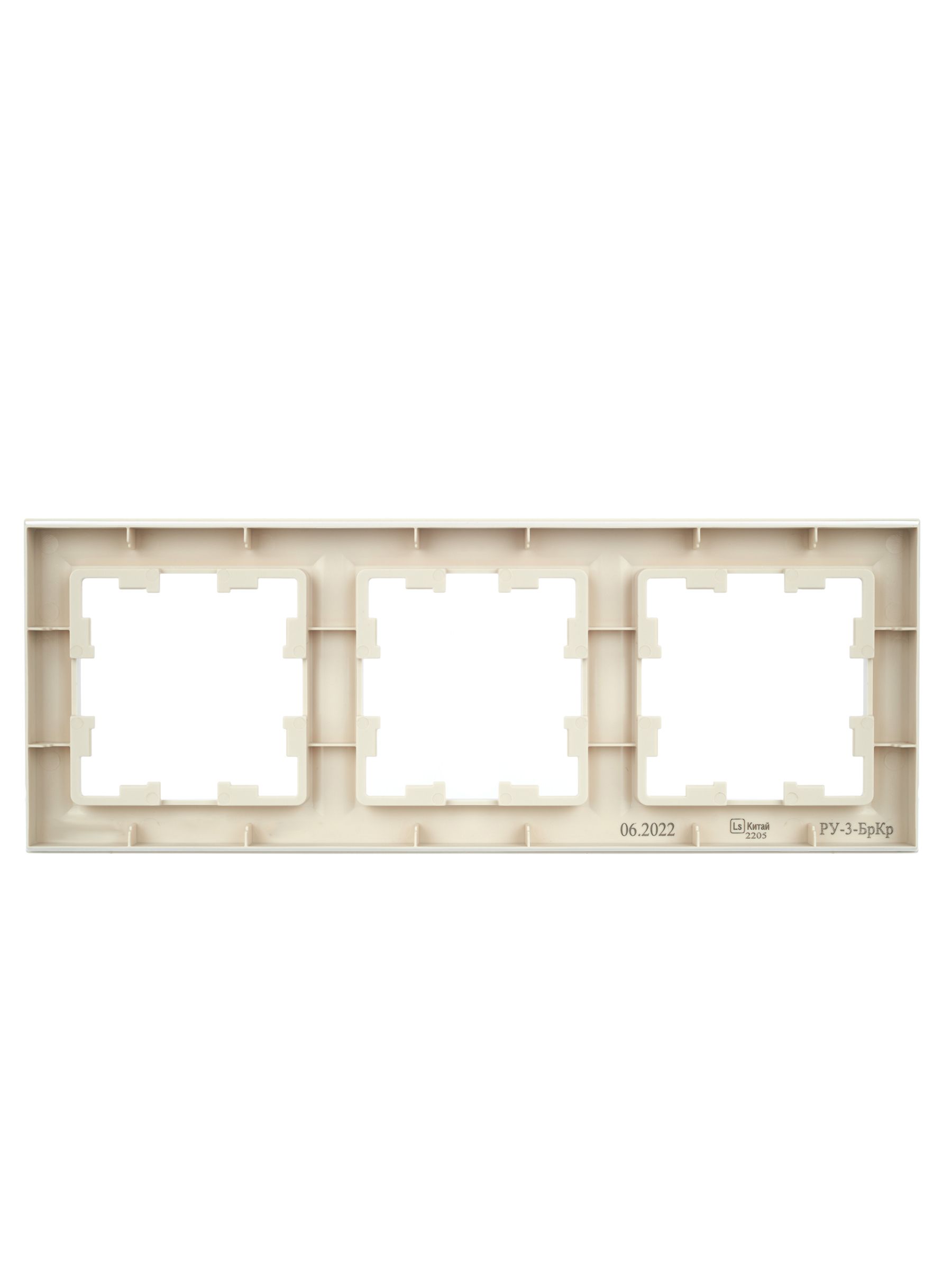 Рамка 3-местная РУ-3-БрКр бежевый BRITE ИЭК