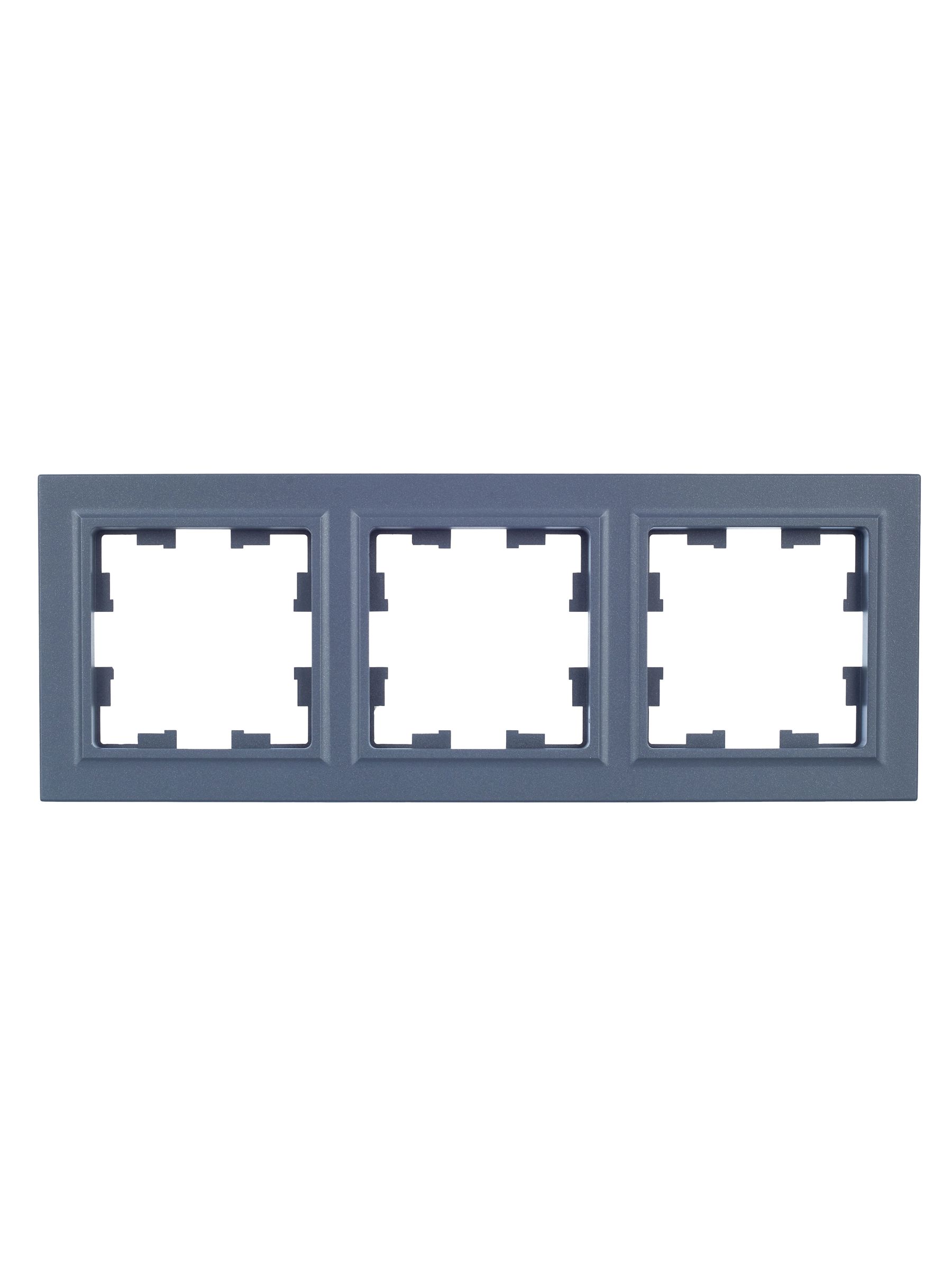 Рамка 3-местная РУ-3-БрМ маренго BRITE ИЭК