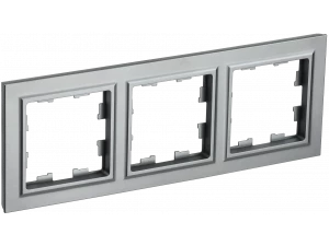 BRITE Рамка 3-местная РУ-3-БрС сталь ИЭК