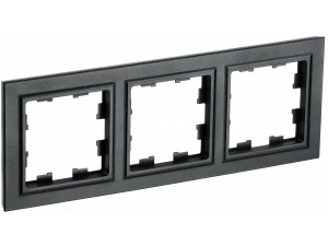 BRITE Рамка 3-местная РУ-3-БрЧ черный ИЭК