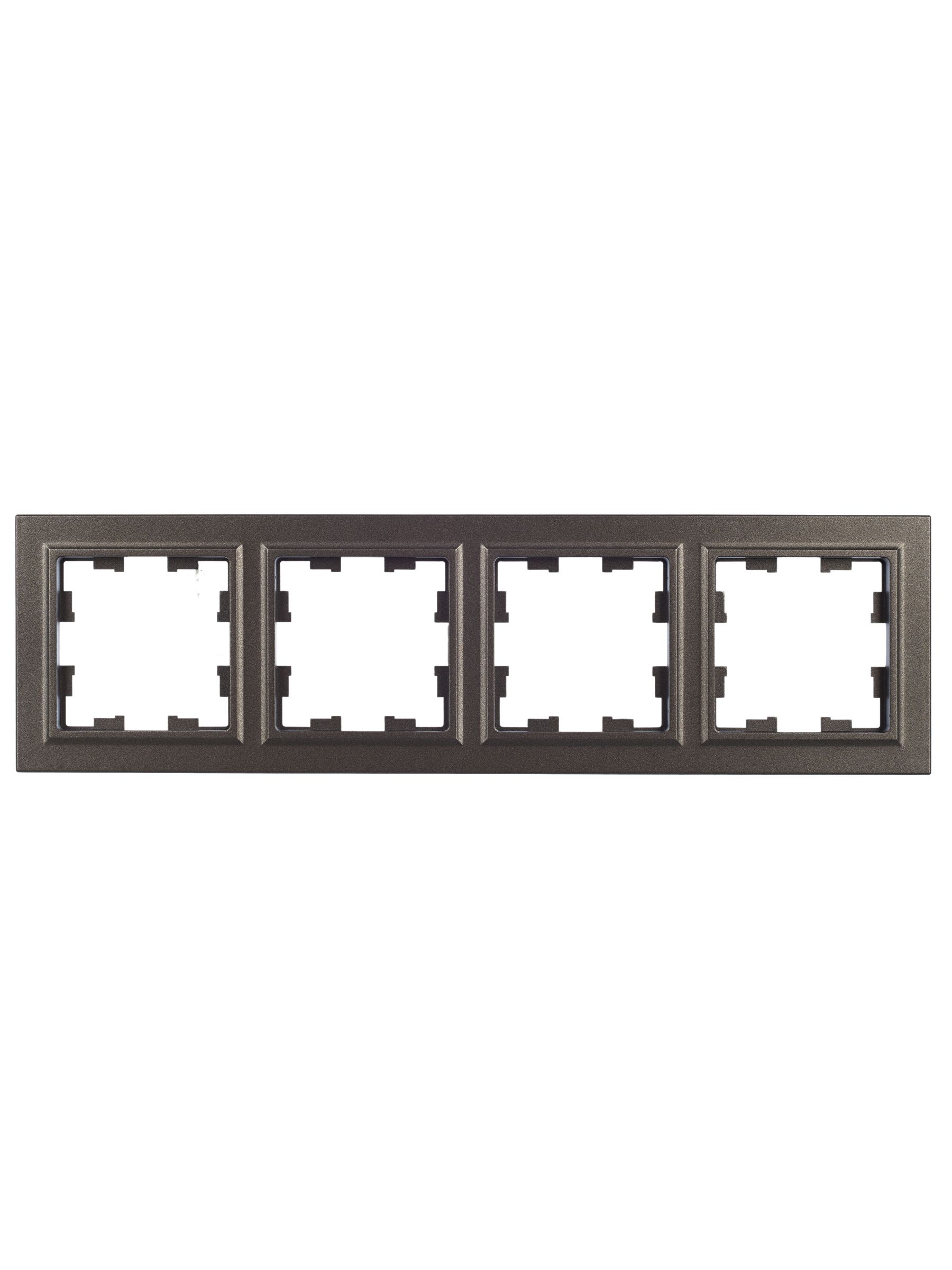 Рамка 4-местная РУ-4-БрТБ темная бронза BRITE ИЭК