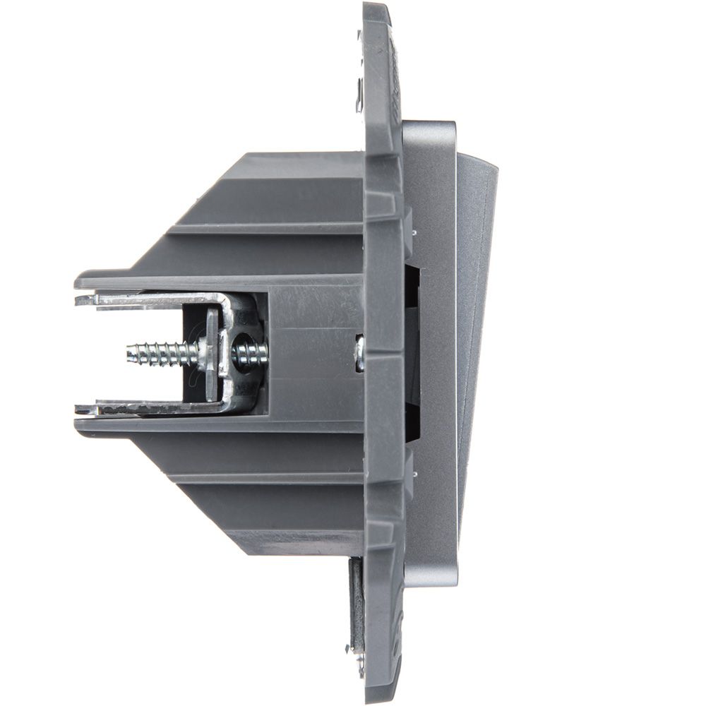 Переключатель 2-клавишный Mosaic-INSPIRIA, алюминий /673657/