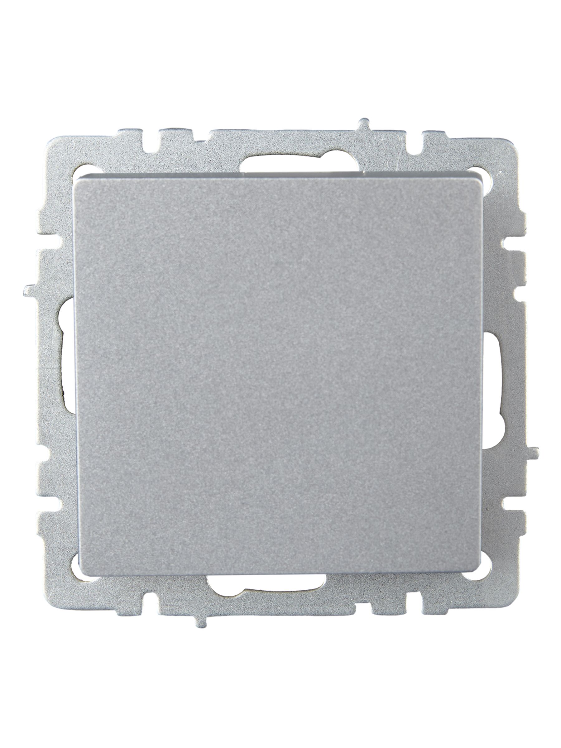 Выключатель 1-клавишный проходной 10А ВС10-1-6-БрА алюминий BRITE ИЭК