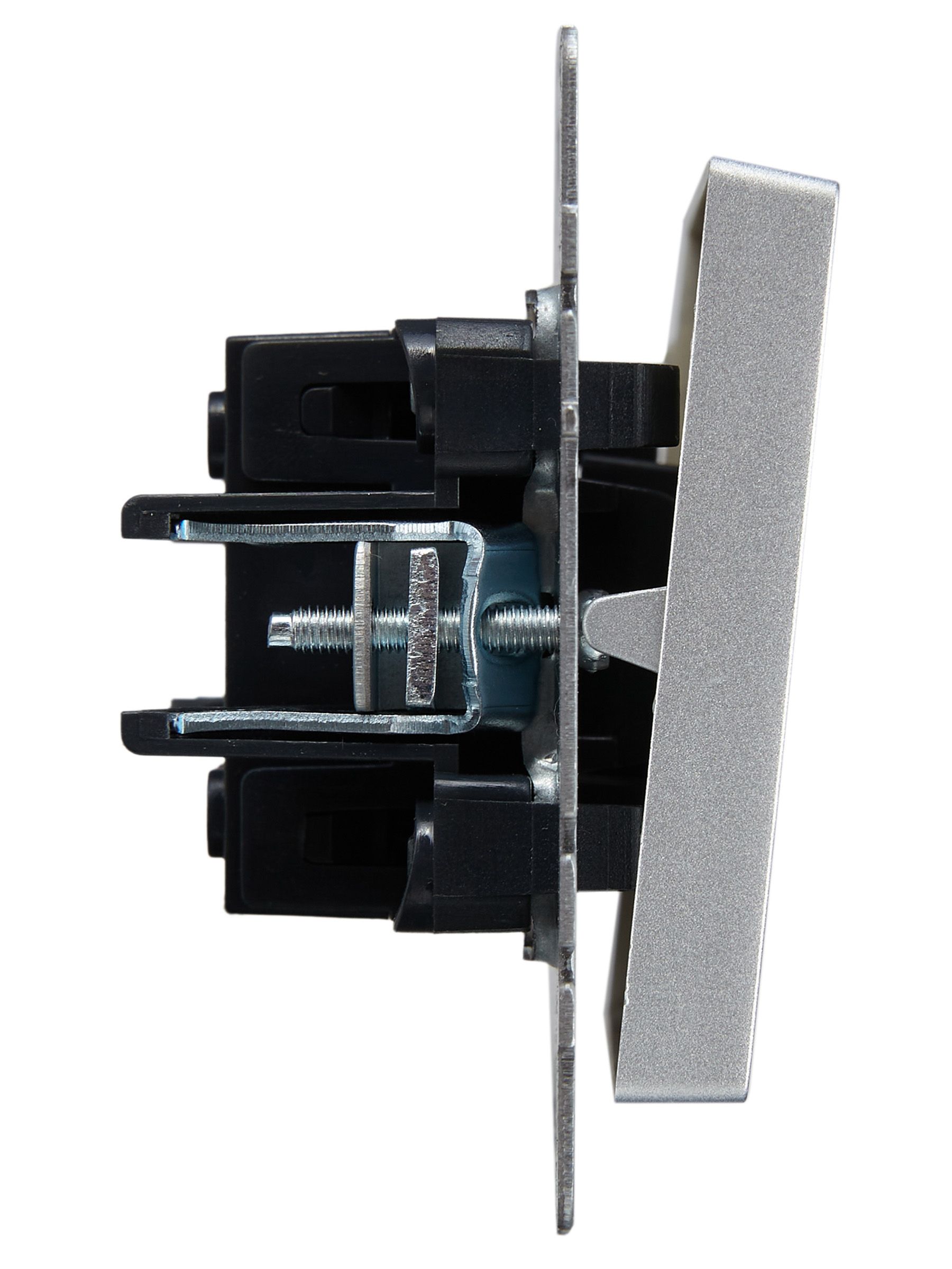 Выключатель 1-клавишный проходной 10А ВС10-1-6-БрА алюминий BRITE ИЭК