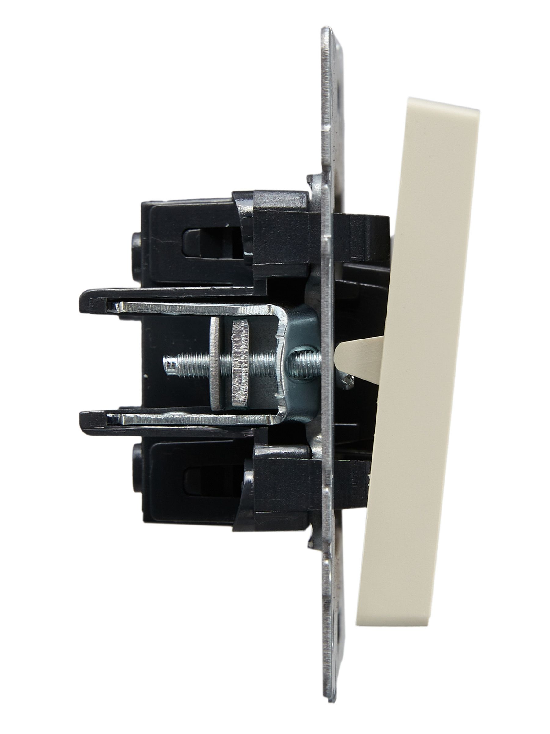 Выключатель 1-клавишный проходной 10А ВС10-1-6-БрКр бежевый BRITE ИЭК