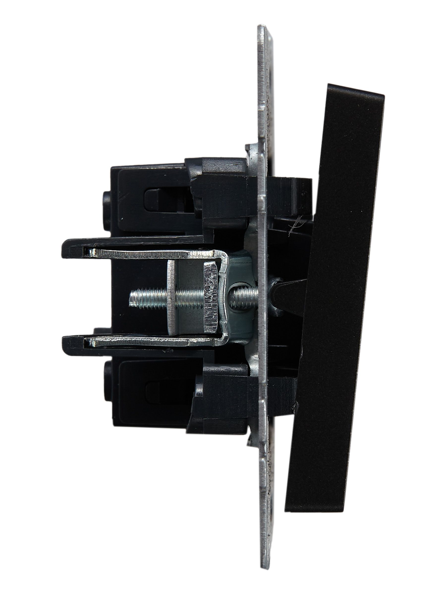 Выключатель 1-клавишный проходной 10А ВС10-1-6-БрЧ черный BRITE ИЭК