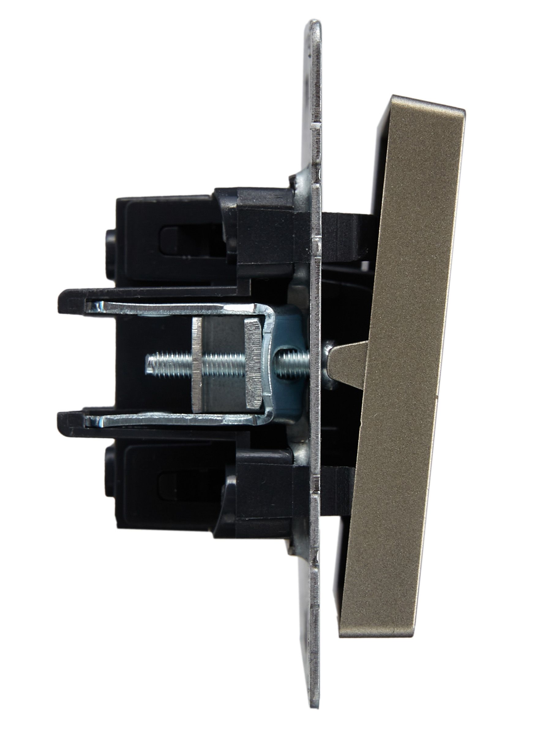 Выключатель 1-клавишный проходной 10А ВС10-1-6-БрШ шампань BRITE ИЭК