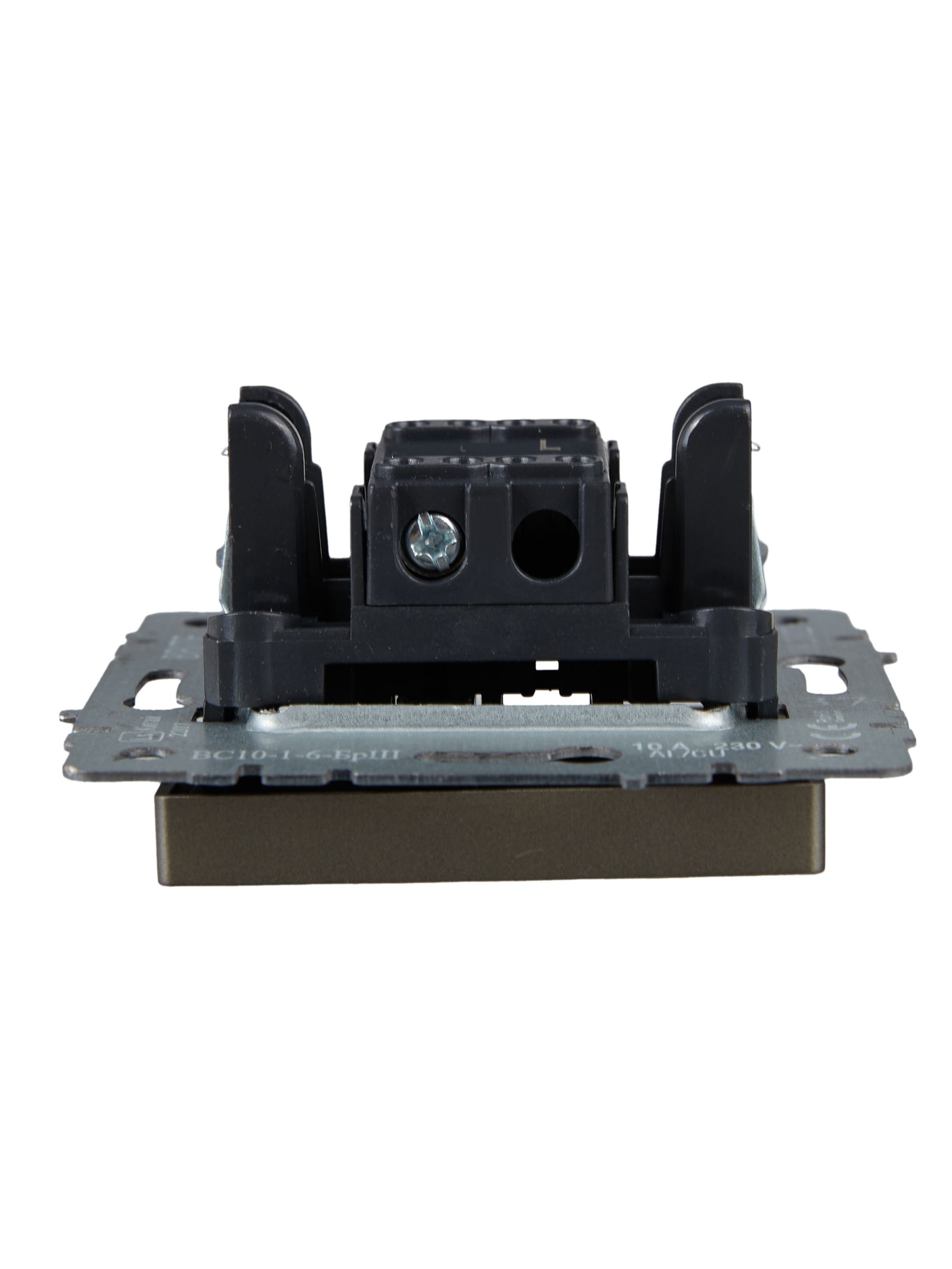 Выключатель 1-клавишный проходной 10А ВС10-1-6-БрШ шампань BRITE ИЭК