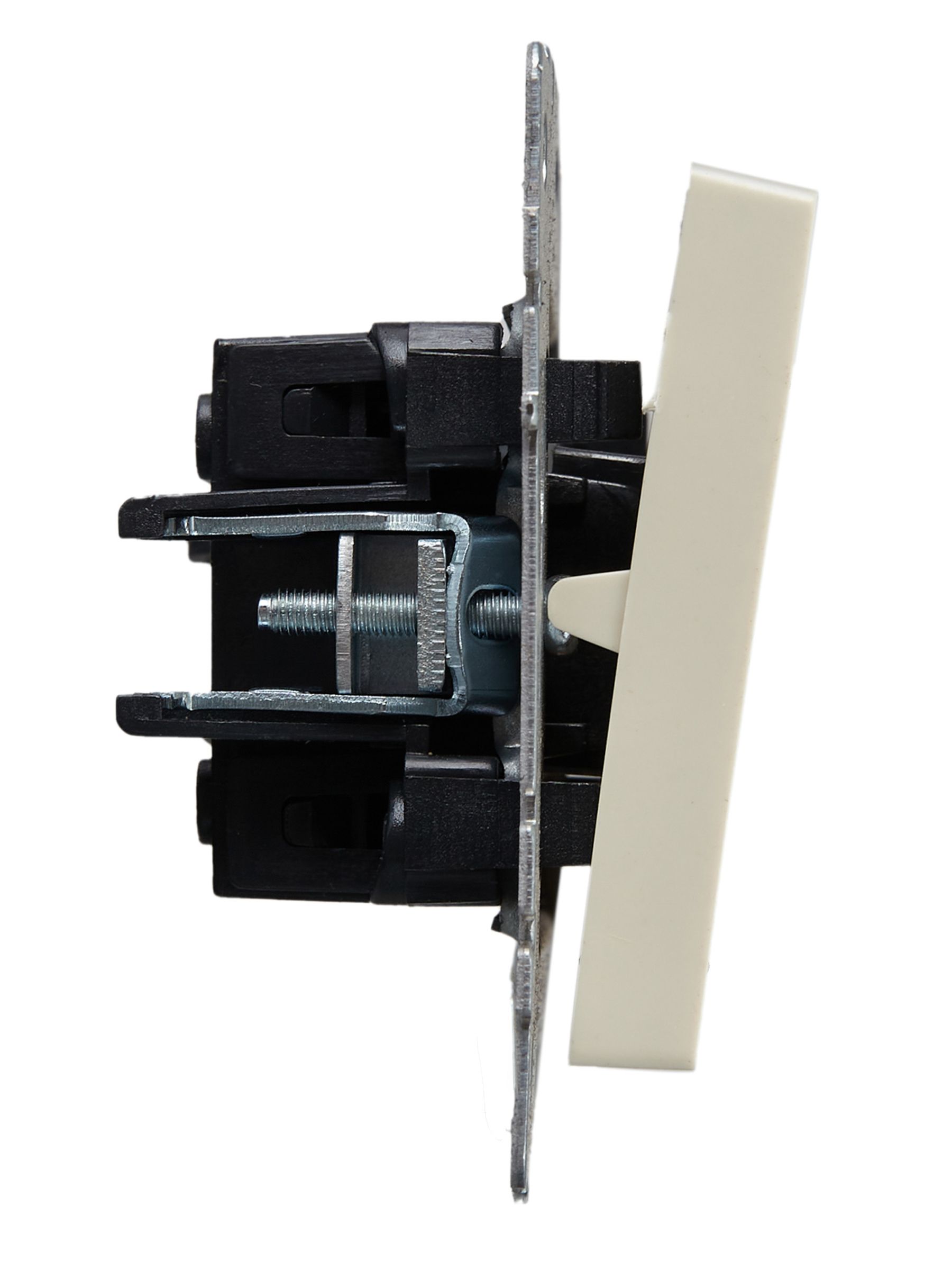 Выключатель 2-клавишный проходной 10А ВС10-2-6-БрКр бежевый BRITE ИЭК