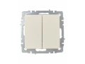 Выключатель 2-клавишный проходной 10А ВС10-2-6-БрКр бежевый BRITE ИЭК