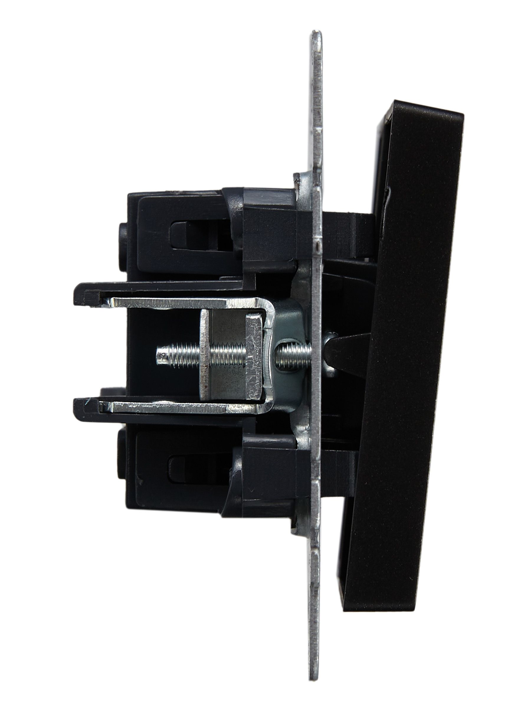 Выключатель 2-клавишный проходной 10А ВС10-2-6-БрЧ черный BRITE ИЭК