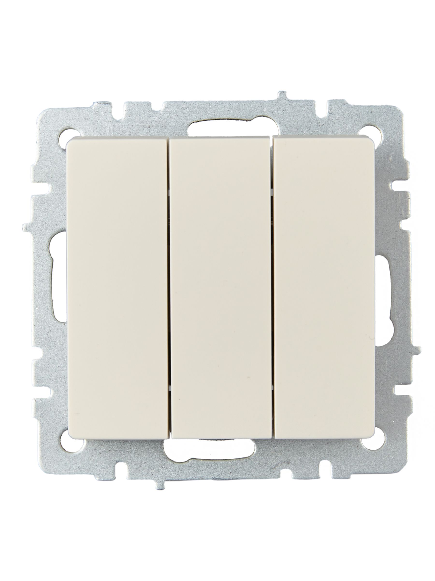 Выключатель 3-клавишный 10А ВС10-3-0-БрКр бежевый BRITE ИЭК