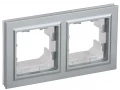 Рамка 2-местная IP44 РУ-2-БрА-44 алюминий BRITE ИЭК
