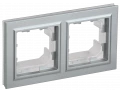 Рамка 2-местная IP44 РУ-2-БрА-44 алюминий BRITE ИЭК