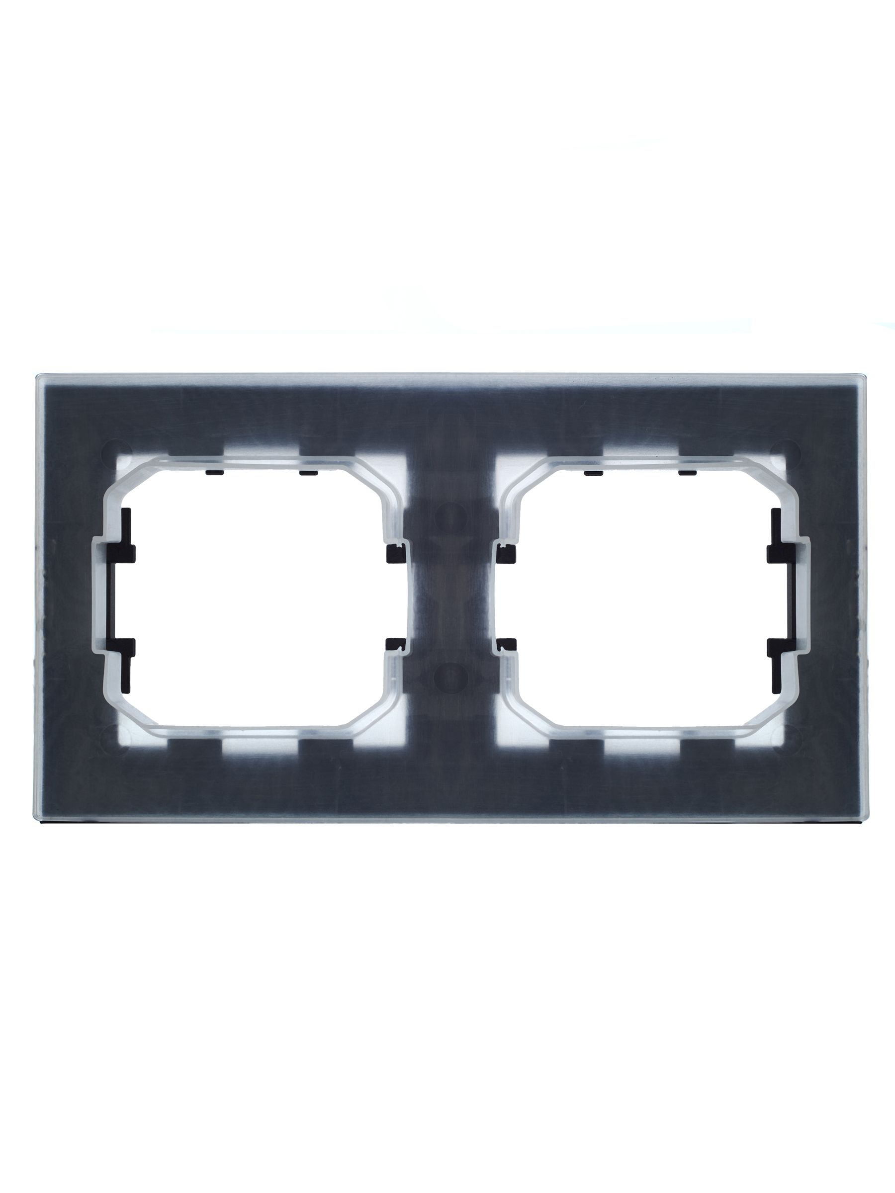 Рамка 2-местная IP44 РУ-2-БрЧ-44 черный BRITE ИЭК