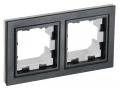 Рамка 2-местная IP44 РУ-2-БрЧ-44 черный BRITE ИЭК