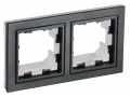 Рамка 2-местная IP44 РУ-2-БрЧ-44 черный BRITE ИЭК