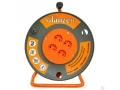 Удлинитель силовой на катушке GLANZEN 4гн. ПВС 2*0,75 арт. EB-50-001