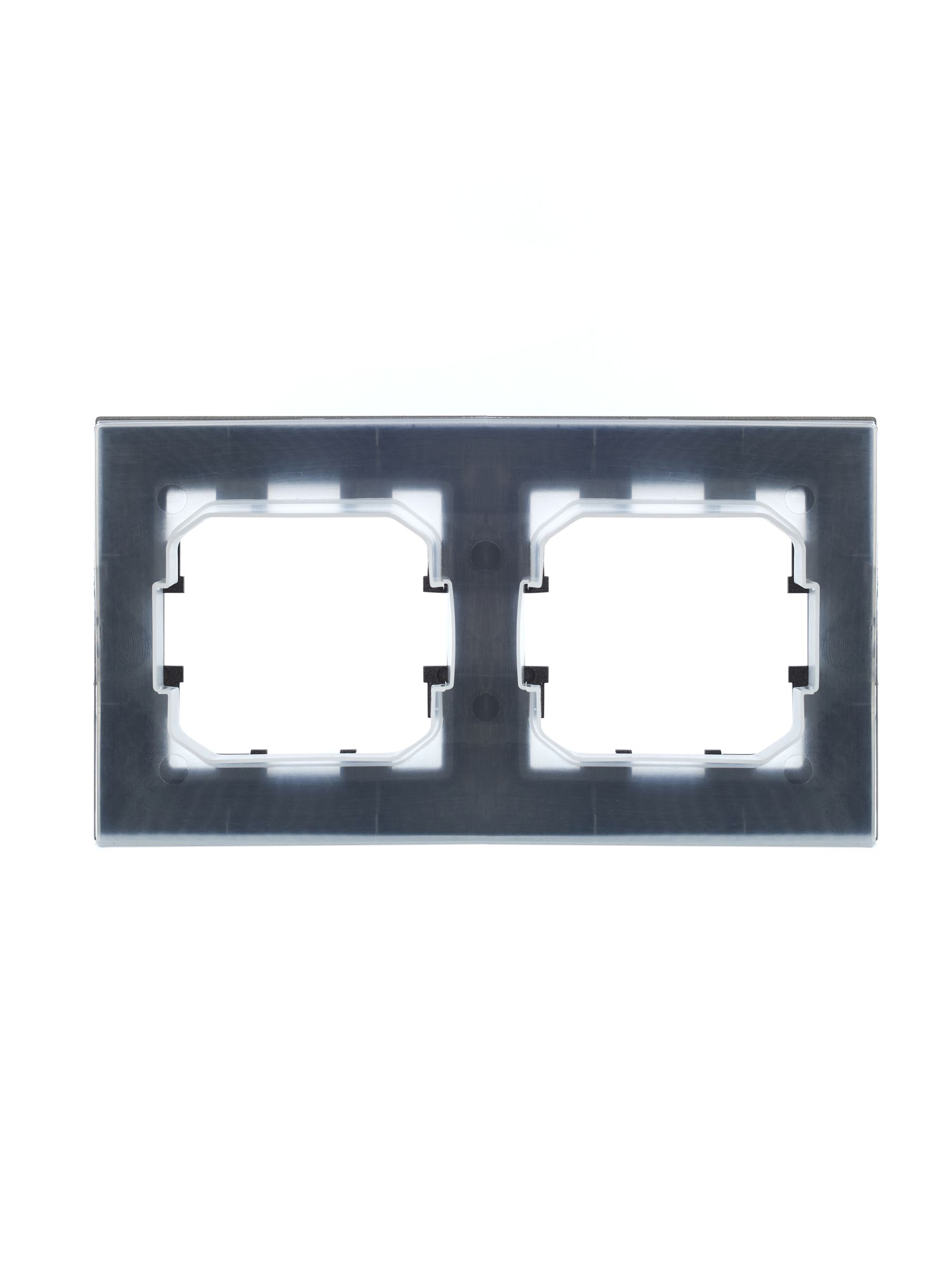 Рамка 2-местная IP44 РУ-2-БрС-44 сталь BRITE ИЭК
