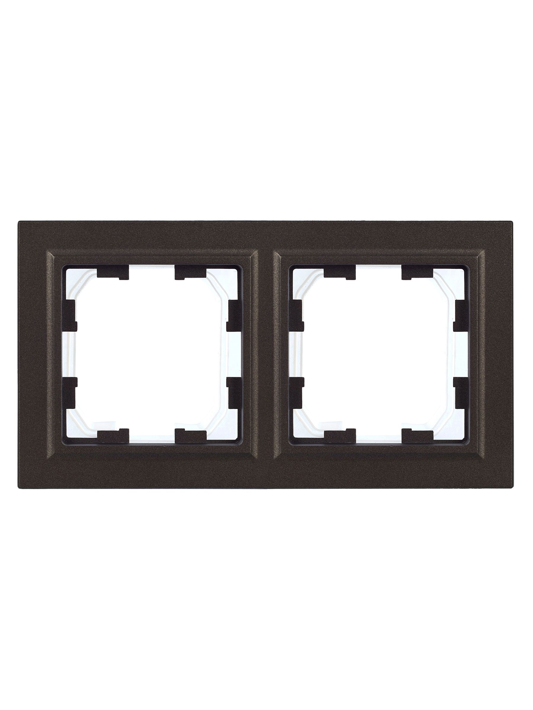 Рамка 2-местная IP44 РУ-2-БрТБ-44 бронза BRITE ИЭК