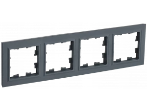 BRITE Рамка 4-местная РУ-4-БрГ графит ИЭК