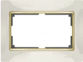 Рамка для двойной розетки /WL03-Frame-01-DBL-ivory-CD (слоновая кость/золото)