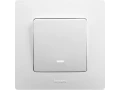 Выключатель 1-клавишный с подсветкой 10АХ винтовые белый /672203/