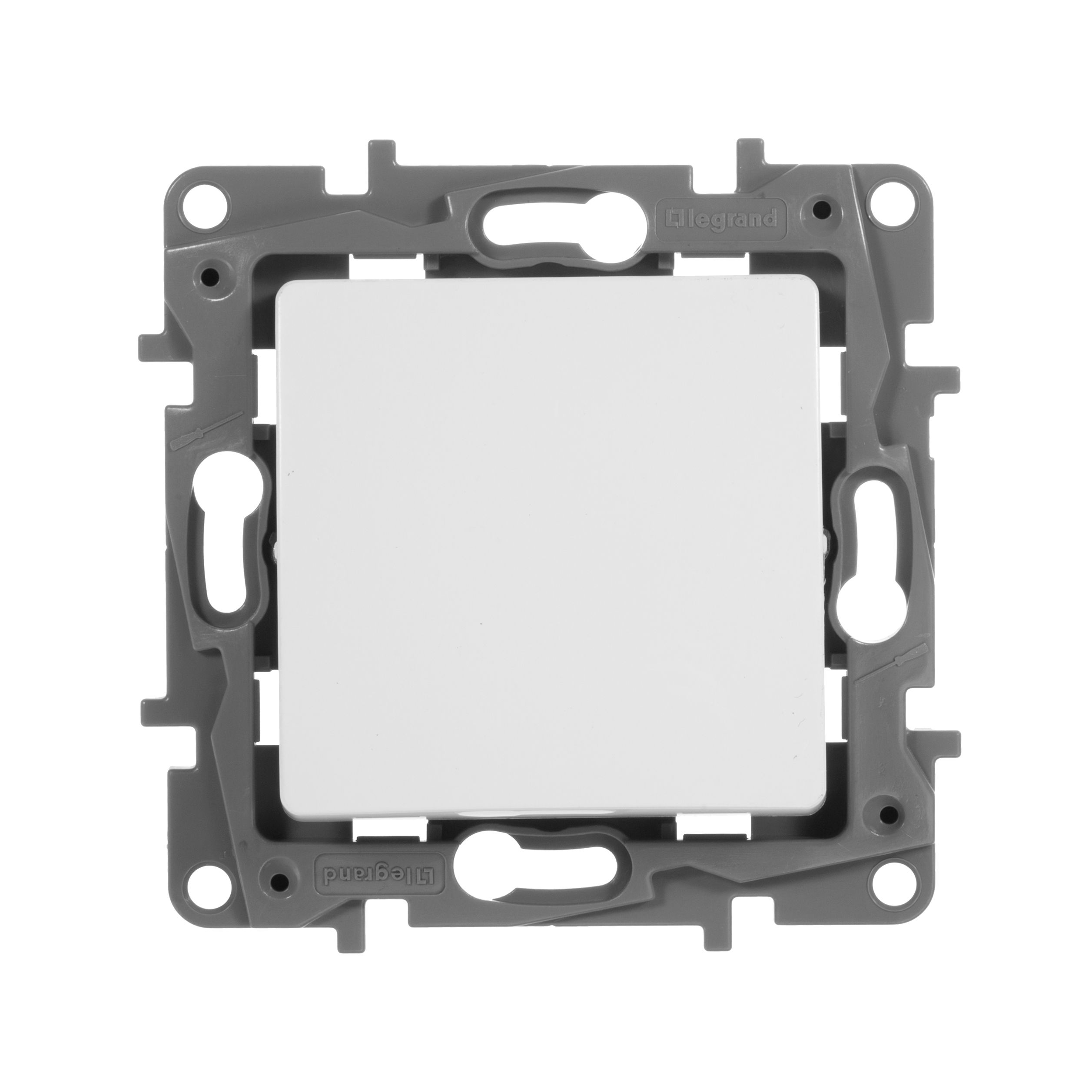 Переключатель 1-клавишный 10А винтовые клеммы белый ETIKA /672205/