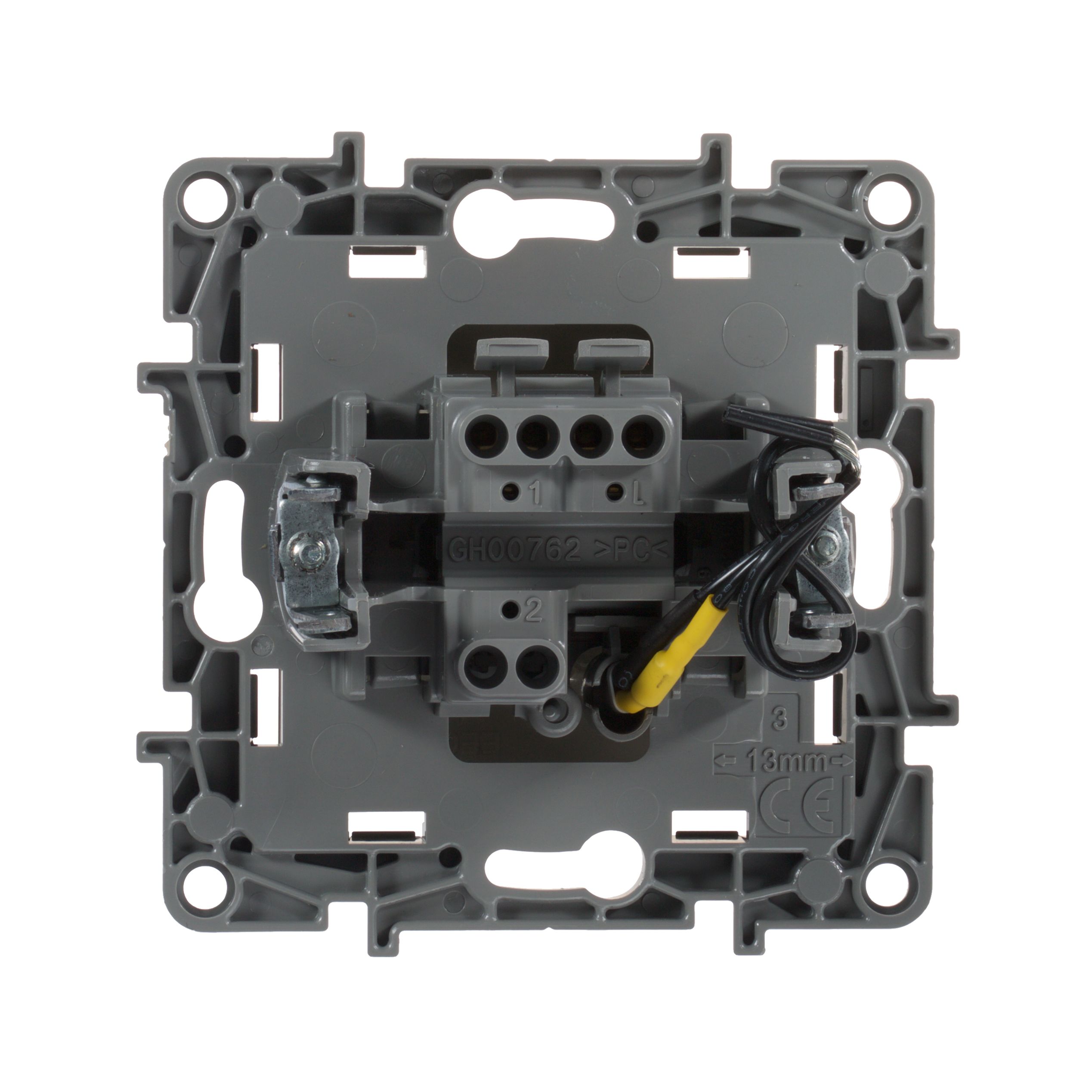 Выключатель 1-клавишный с подсветкой 10АХ винтовые слоновая кость /672303/