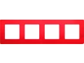 Рамка 4 места красный ETIKA /672534/