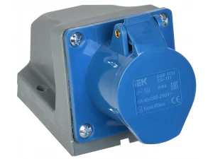 Розетка 113 стационарная 2Р+РЕ  16А 220В  ИЭК