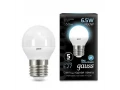 Лампа Gauss Шар 6.5W 550lm 4100K E27 LED 1/10/100