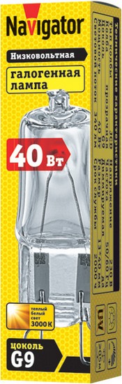 Лампа JCD9 40W clear G9 230V 2000h 94 215 Navigator