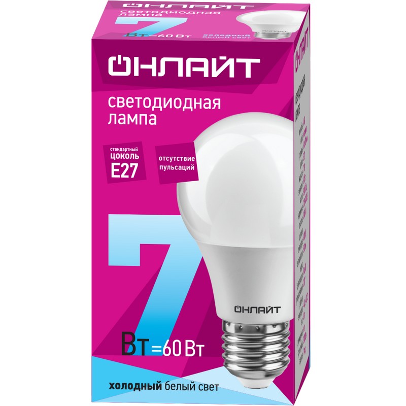 Лампа OLL-A60-7-230-4K-E27 71 648 Navigator