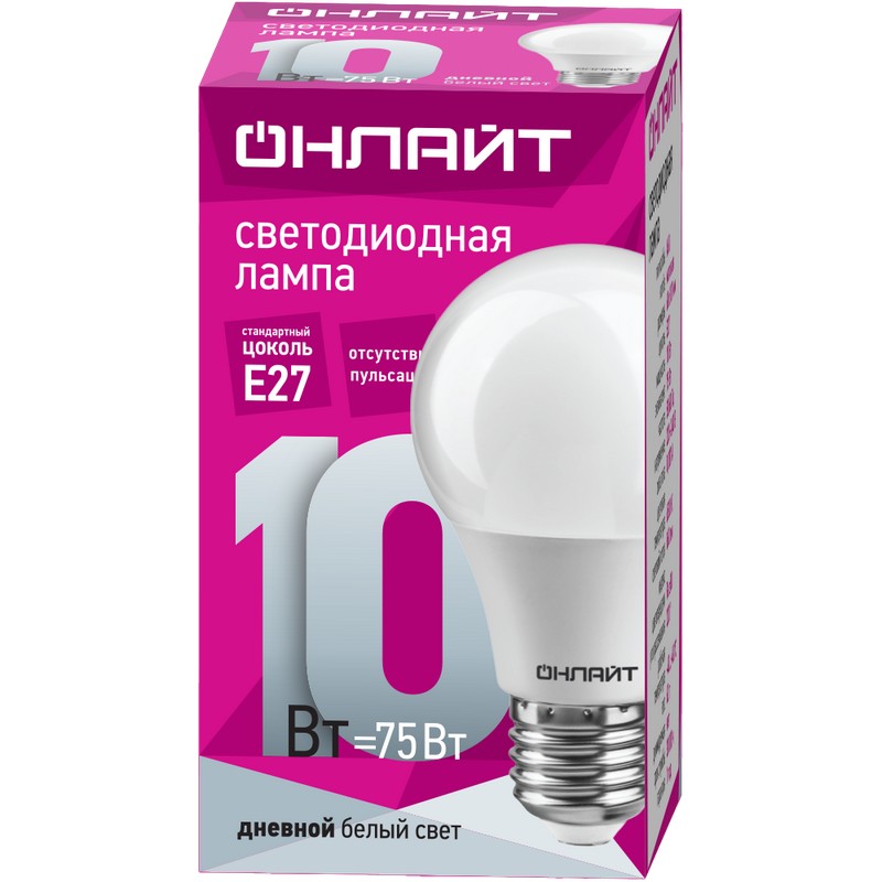 Лампа OLL-A60-10-230-6,5K-E27 61 140 Navigator