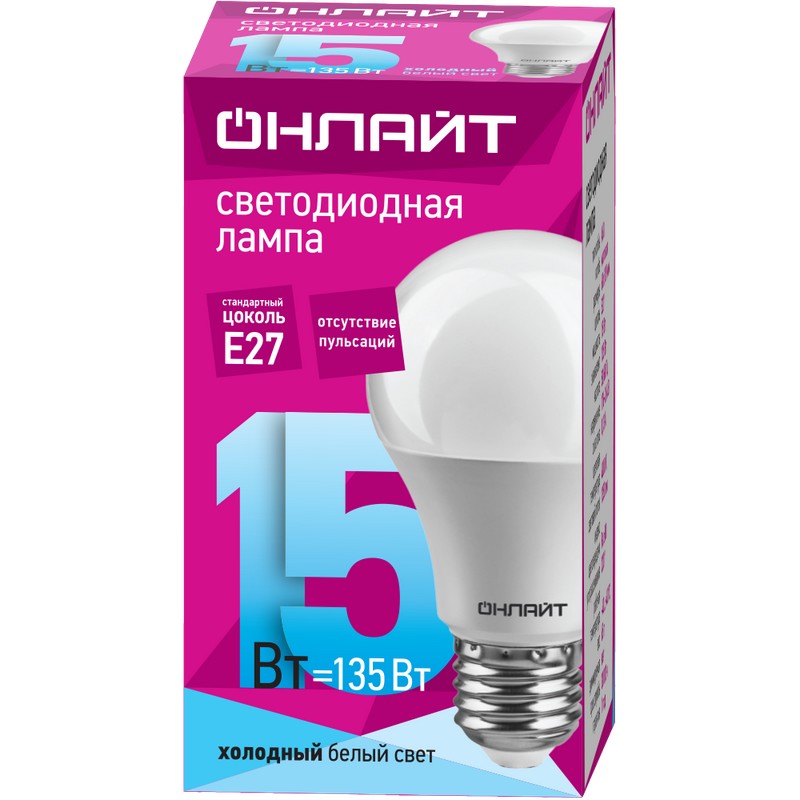 Лампа OLL-A60-15-230-4K-E27 61 150 Navigator