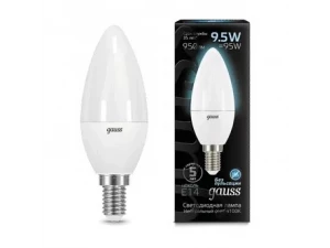 Лампа Gauss Свеча 9.5W 950lm 4100K E14 LED 1/10/100