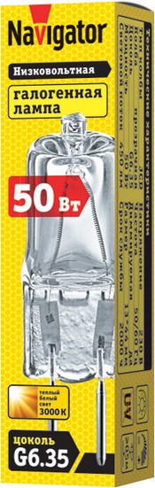 Лампа JCD 50W clear G6.35 230V 2000h 94 214 Navigator