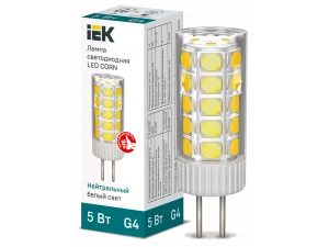 Лампа LED CORN капсула 5Вт 12В 4000К керамика G4 ИЭК