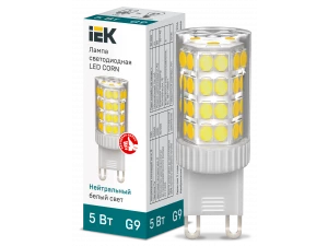 Лампа LED CORN капсула 5Вт 230В 4000К керамика G9 ИЭК
