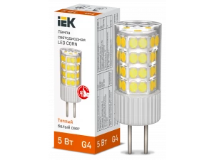 Лампа LED CORN капсула 5Вт 230В 3000К керамика G4 ИЭК