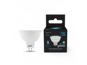Лампа Gauss MR16 7W 630lm 6500K GU5.3 LED 1/10/100