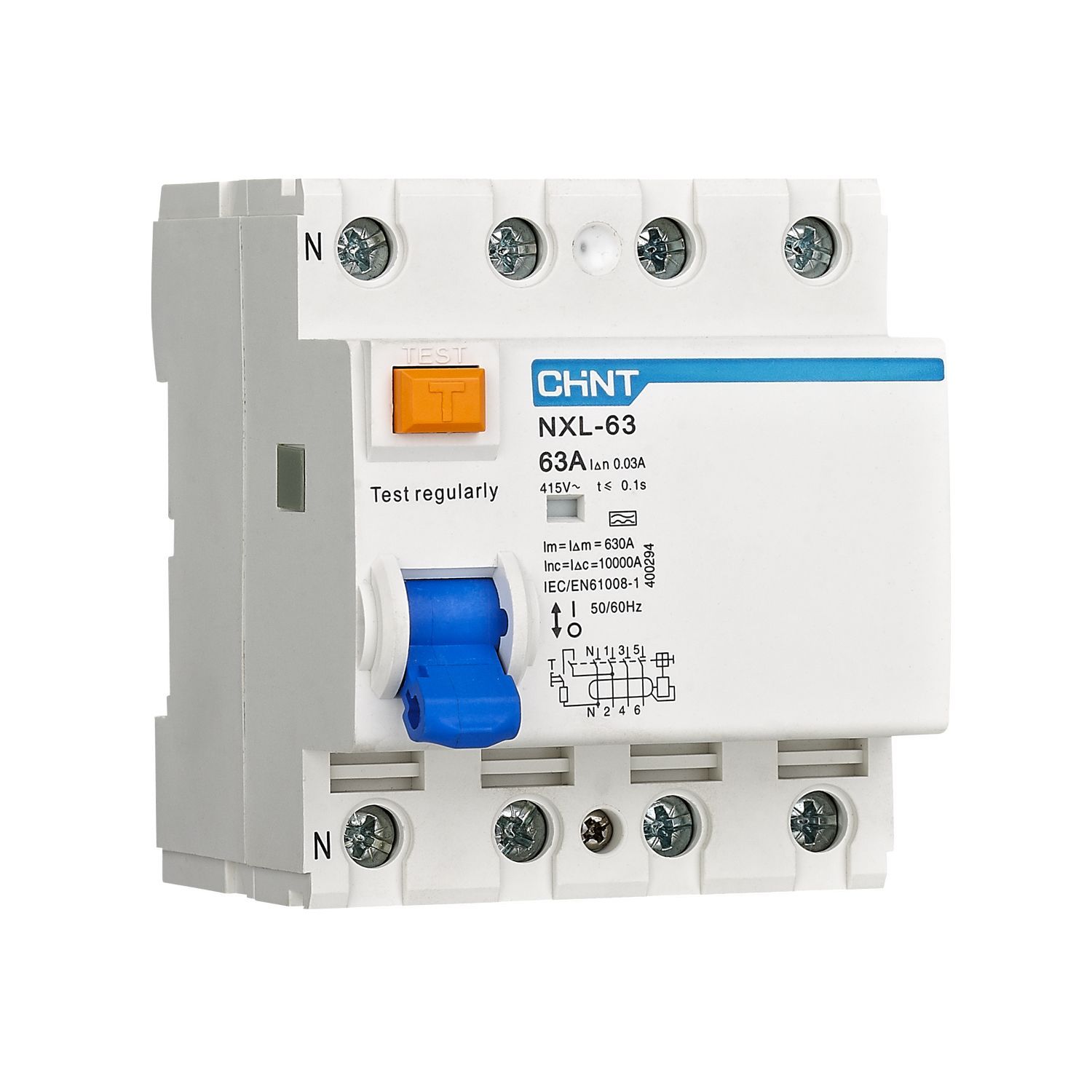 УЗО NXL-63 6kA 3P+N 32A 30mA AC (R) (CHINT) 280790